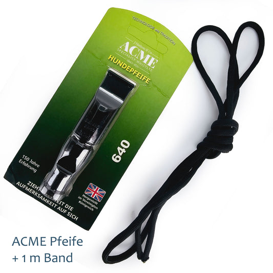 ACME Pfeife Hundepfeife Doppelton No. 640 Triller + Pfiff - schwarz