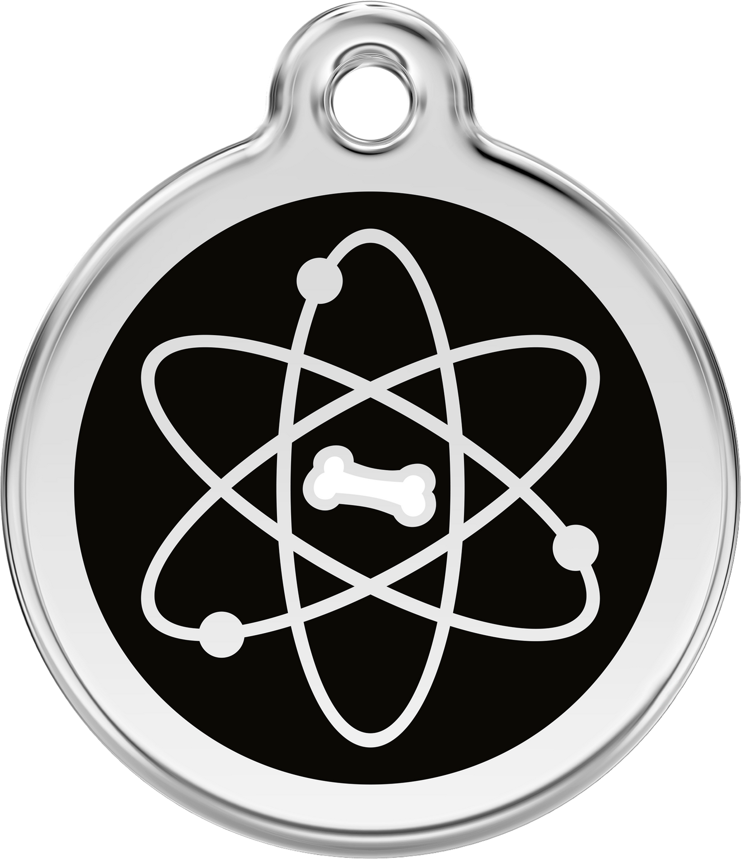 Hundeplakette Gravurplakette Atom