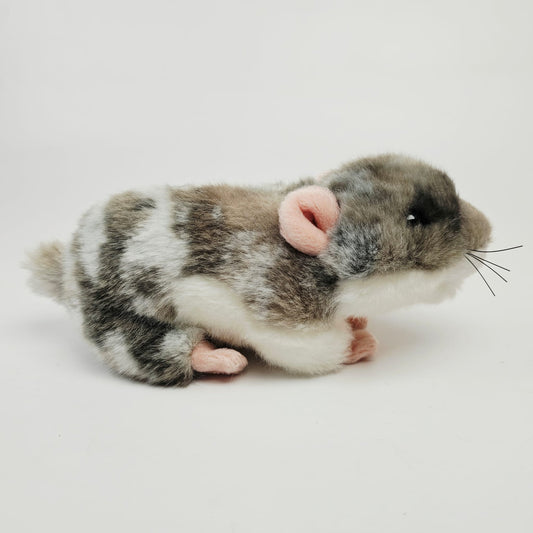 UNI-TOYS Hamster Kuscheltier Goldhamster Plüschtier - grau weiß