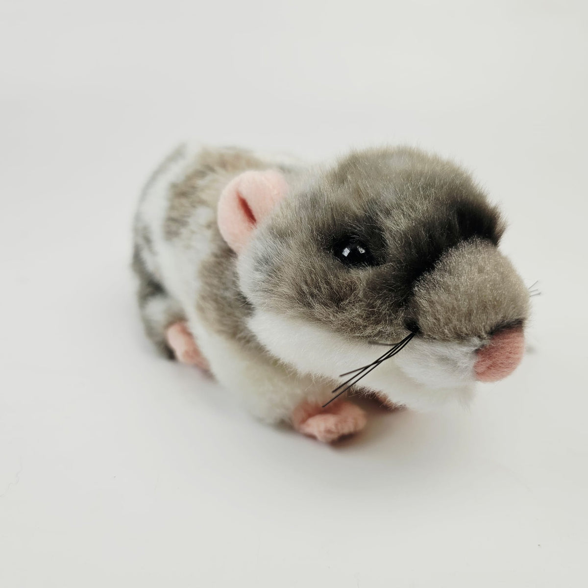 UNI-TOYS Hamster Kuscheltier Goldhamster Plüschtier - grau weiß