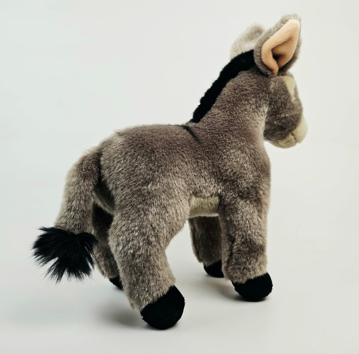 UNI-TOYS Esel Kuscheltier grau stehend Plüschtier (26 cm ) Plüschesel RARITÄT