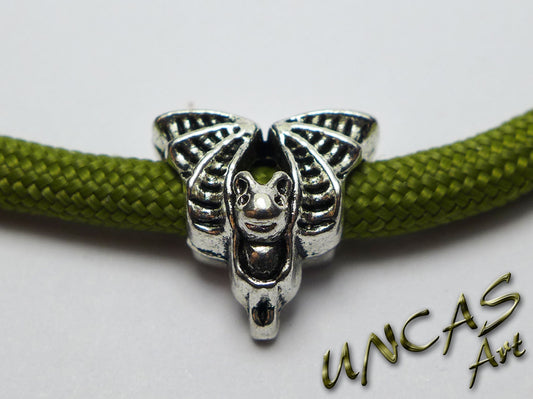 Fledermaus Metall Perle Großlochperle für Paracord