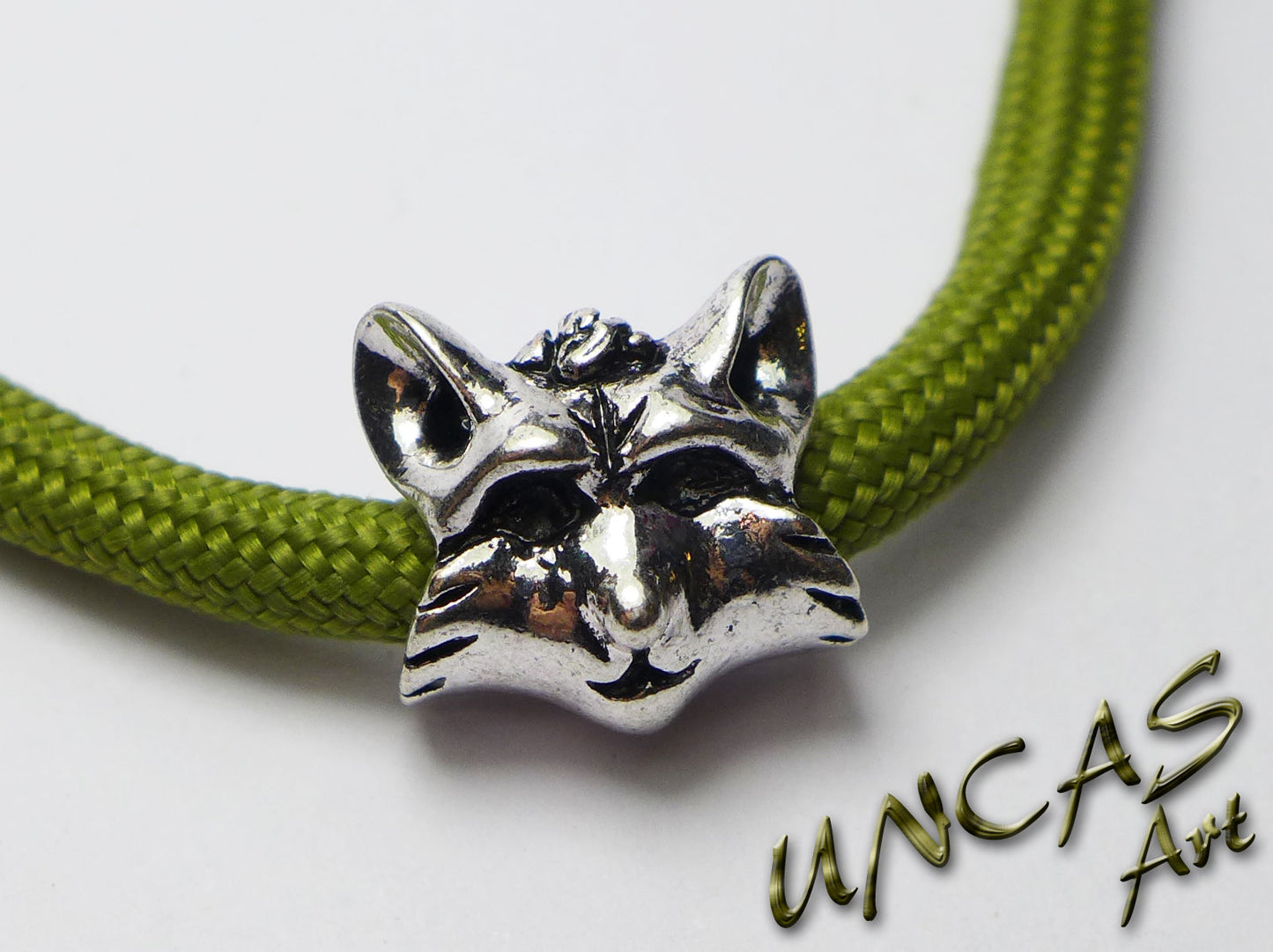 Waschbär Fuchs Katze Metall Perle Großlochperlen für Paracord