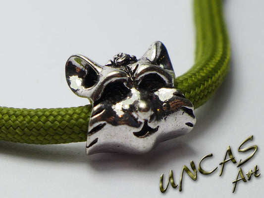 Waschbär Fuchs Katze Metall Perle Großlochperlen für Paracord