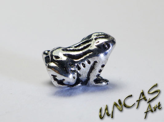 Frosch Metall Perle Großlochperle für Paracord