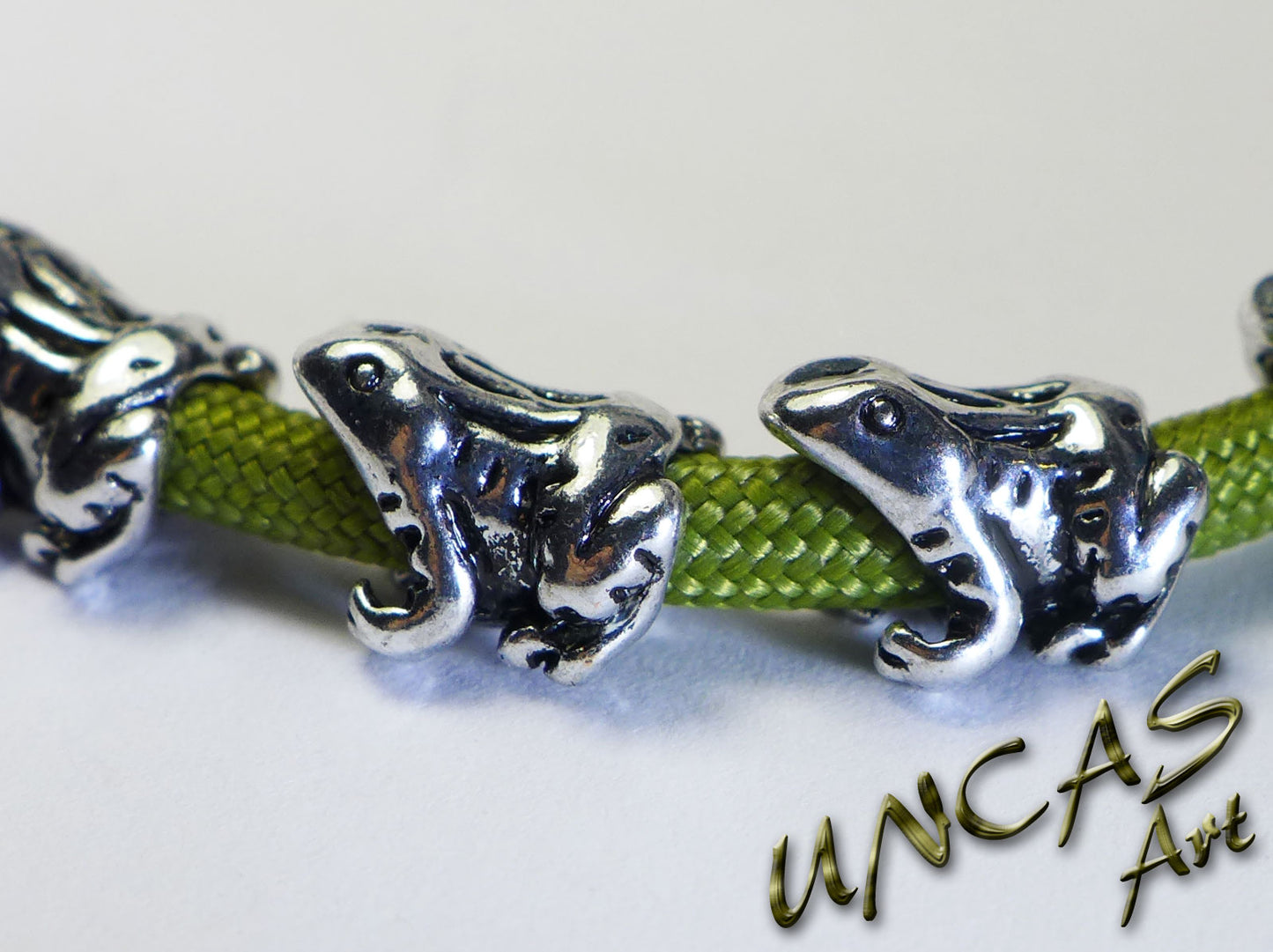 Frosch Metall Perle Großlochperle für Paracord