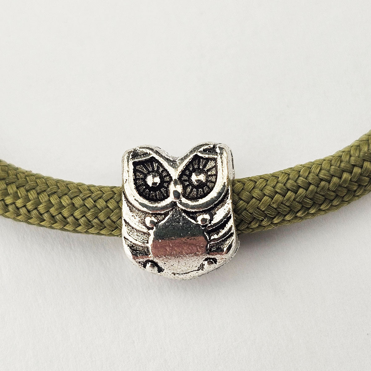 Eule Vogel Metall Perle Großlochperle für Paracord