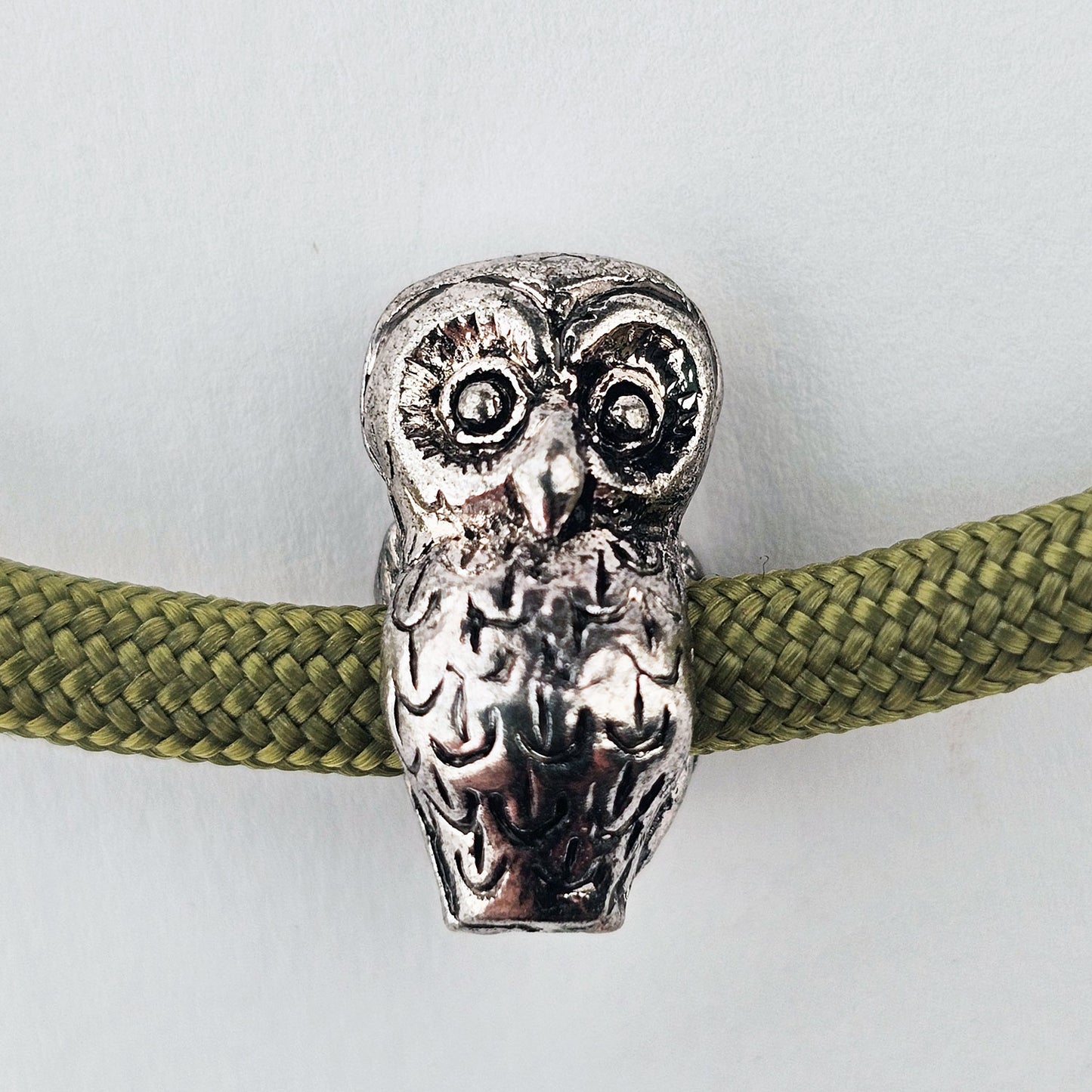 Eule Vogel Metall Perlen Großlochperle für Paracord