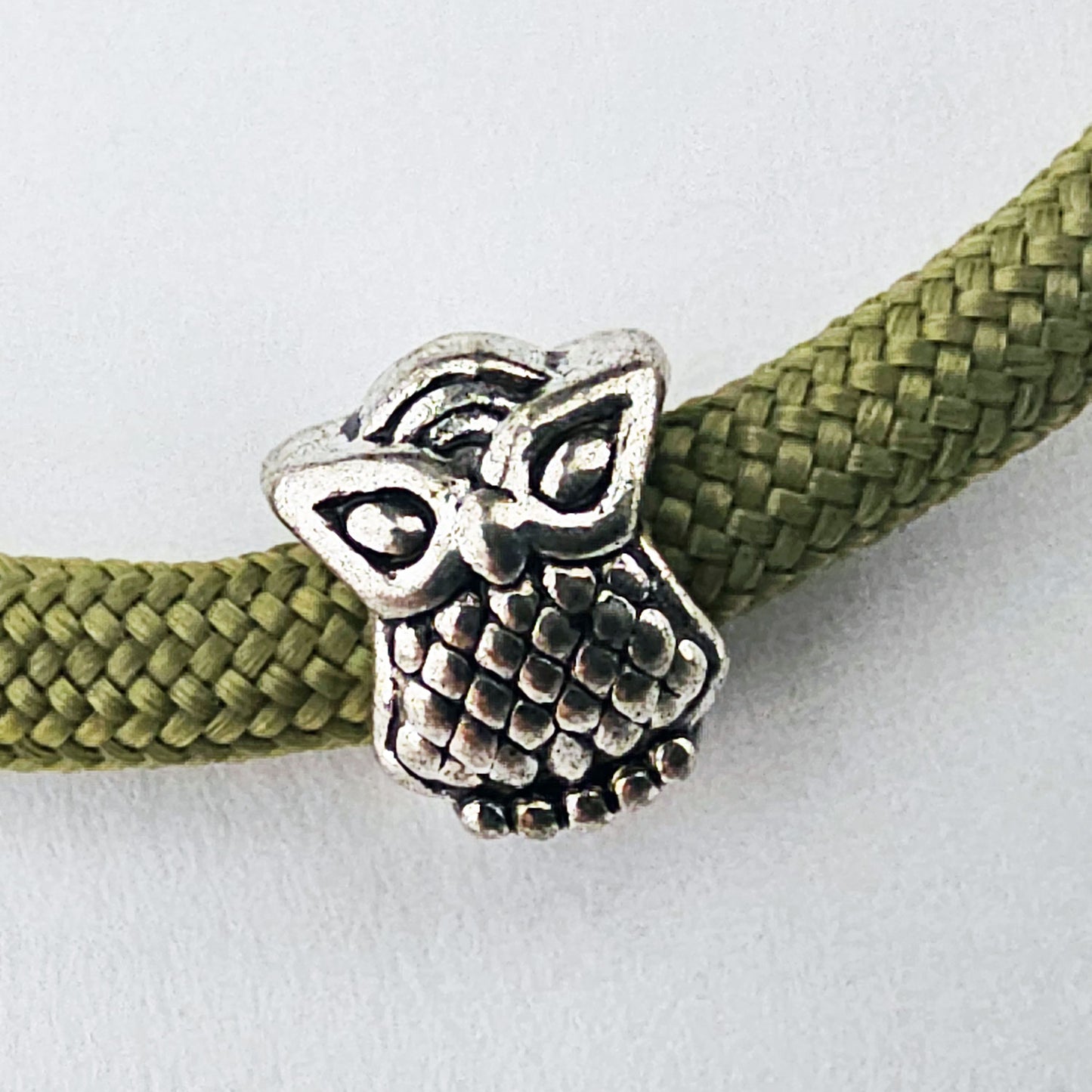 Eule Vogel Metall Perle Großlochperle für Paracord