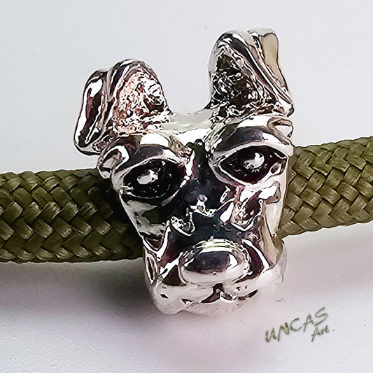 Schnauzer Hund Metallperlen Großlochperlen für Paracord