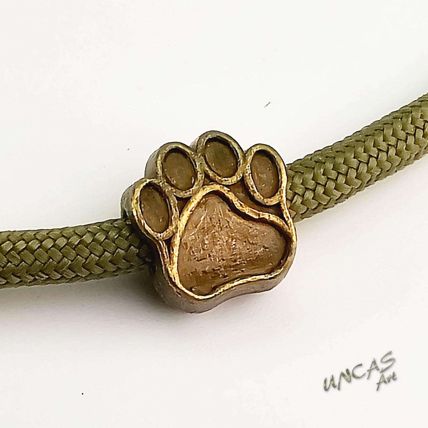 Pfote Tatze Hund Bär Metall Perle Großlochperlen für Paracord Antik Bronze