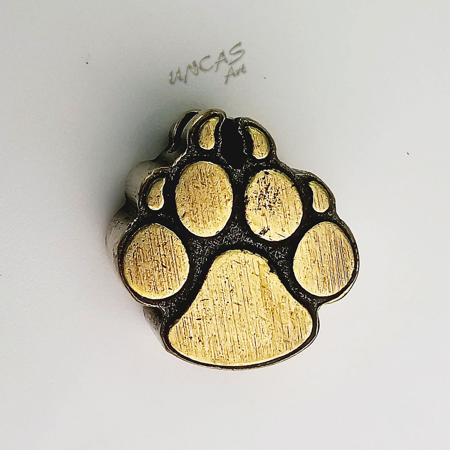 Pfote Tatze Hund Metall Perle Großlochperle für Paracord Antik Bronze