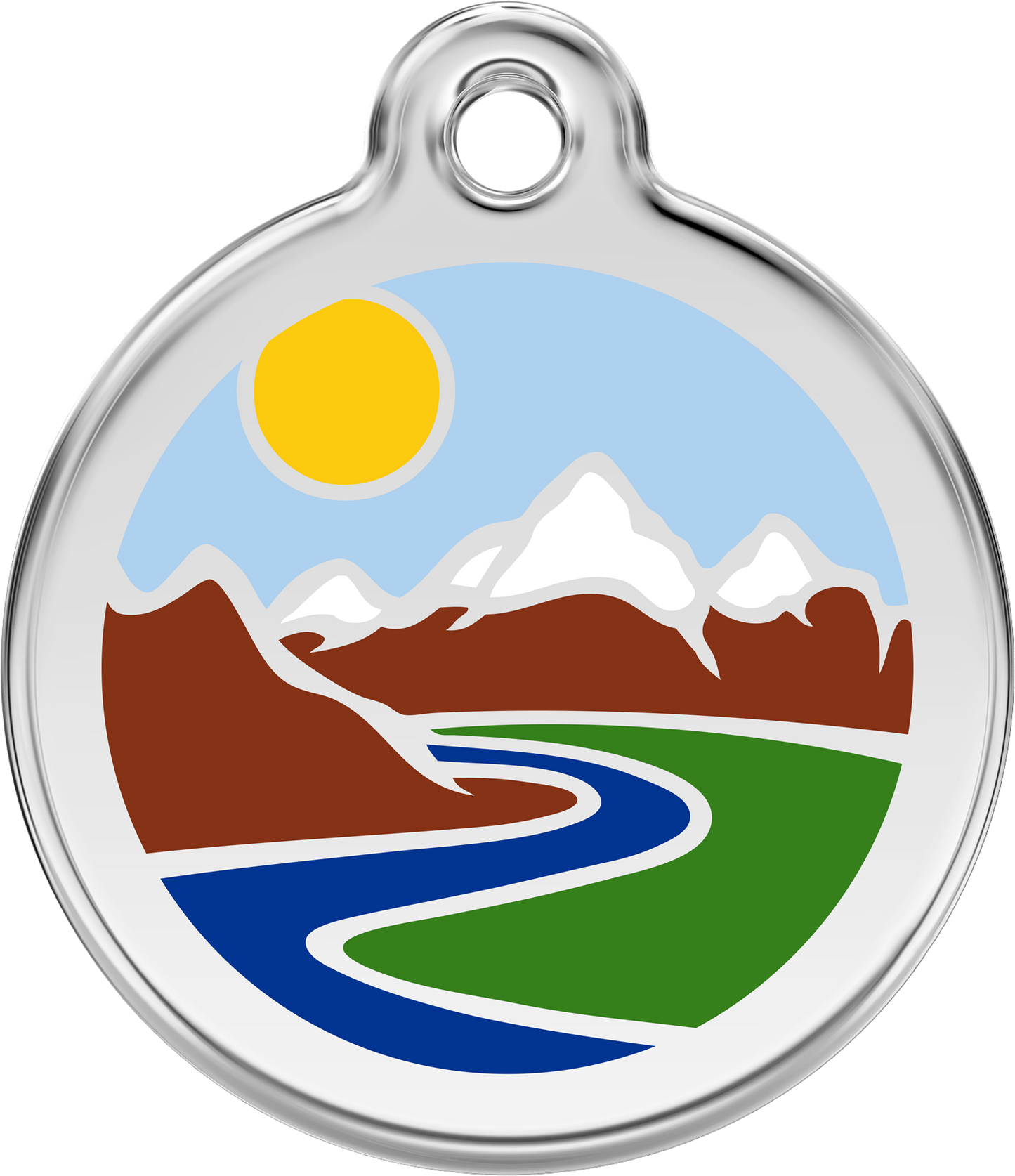 Hundeplakette Gravurplakette Berg Landschaft