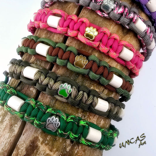 EM-Keramik Halsband Paracord TATZE