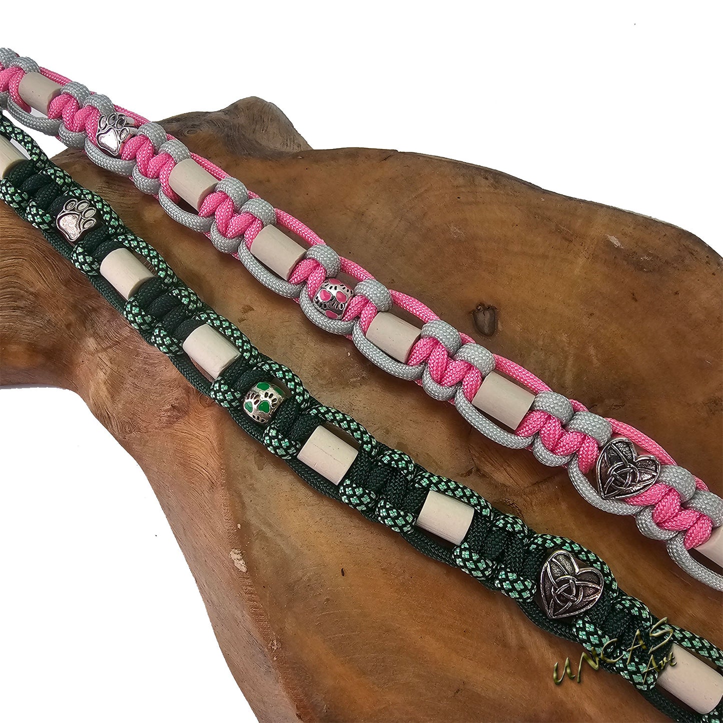 EM-Keramik Halsband Paracord CELTIC HEART & PAWS