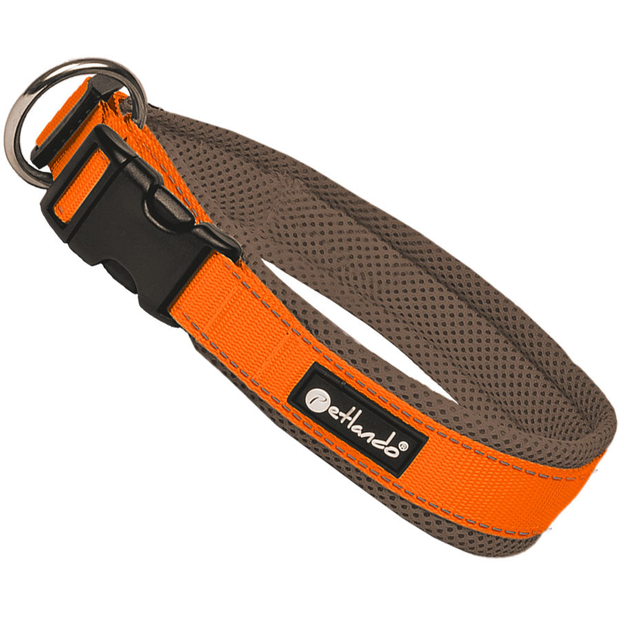 Petlando Outdoor Halsband reflektierend neon orange grau