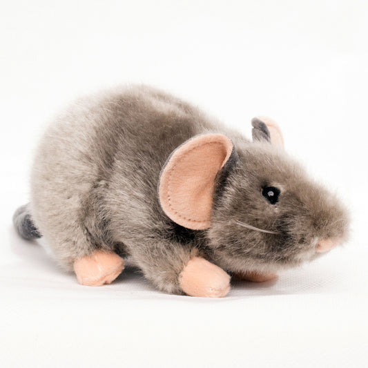 UNI-TOYS Plüschtier Maus Ratte grau Kuscheltier 17 / 29 cm