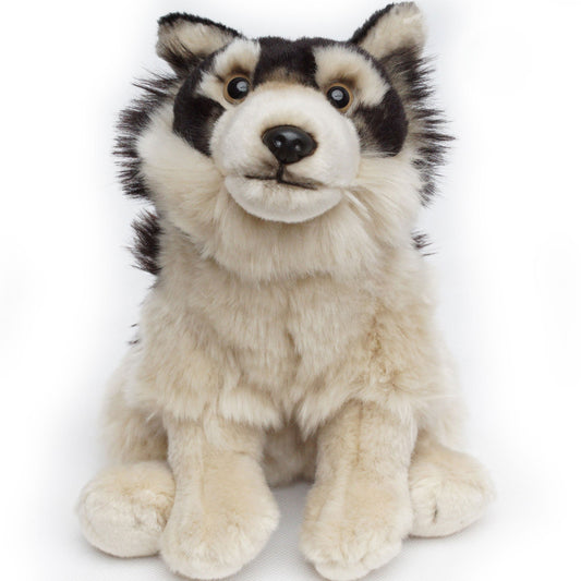 Wolf Kuscheltier sitzend Plüschtier
