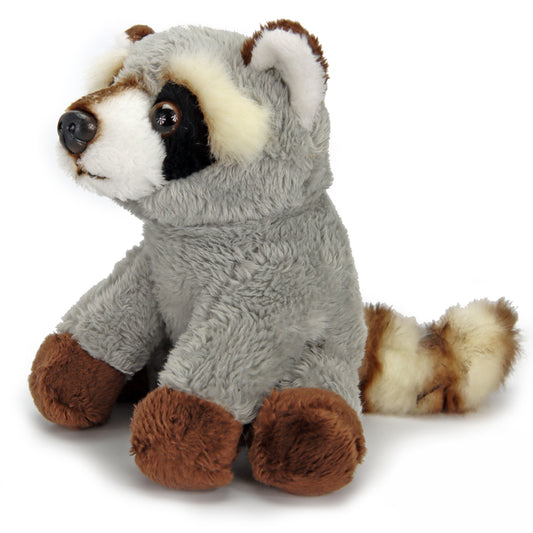 Waschbär Kuscheltier sitzend Plüschtier