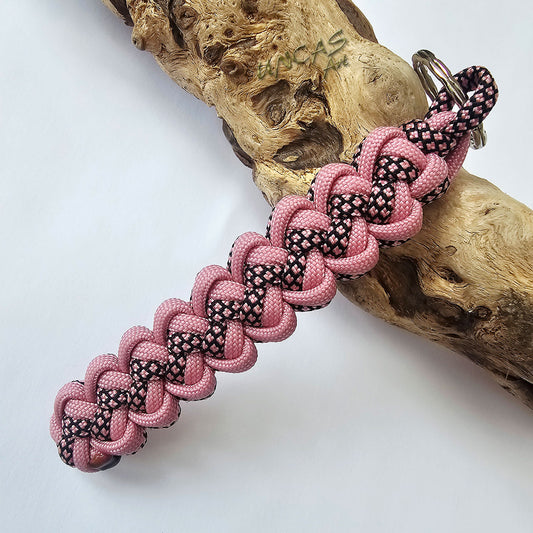 Paracord Schlüsselanhänger VIPER alt rosa - rosa diamond