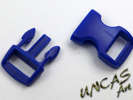 Paracord Steckschnalle Steckverschluss gebogen 10 mm - dunkel blau