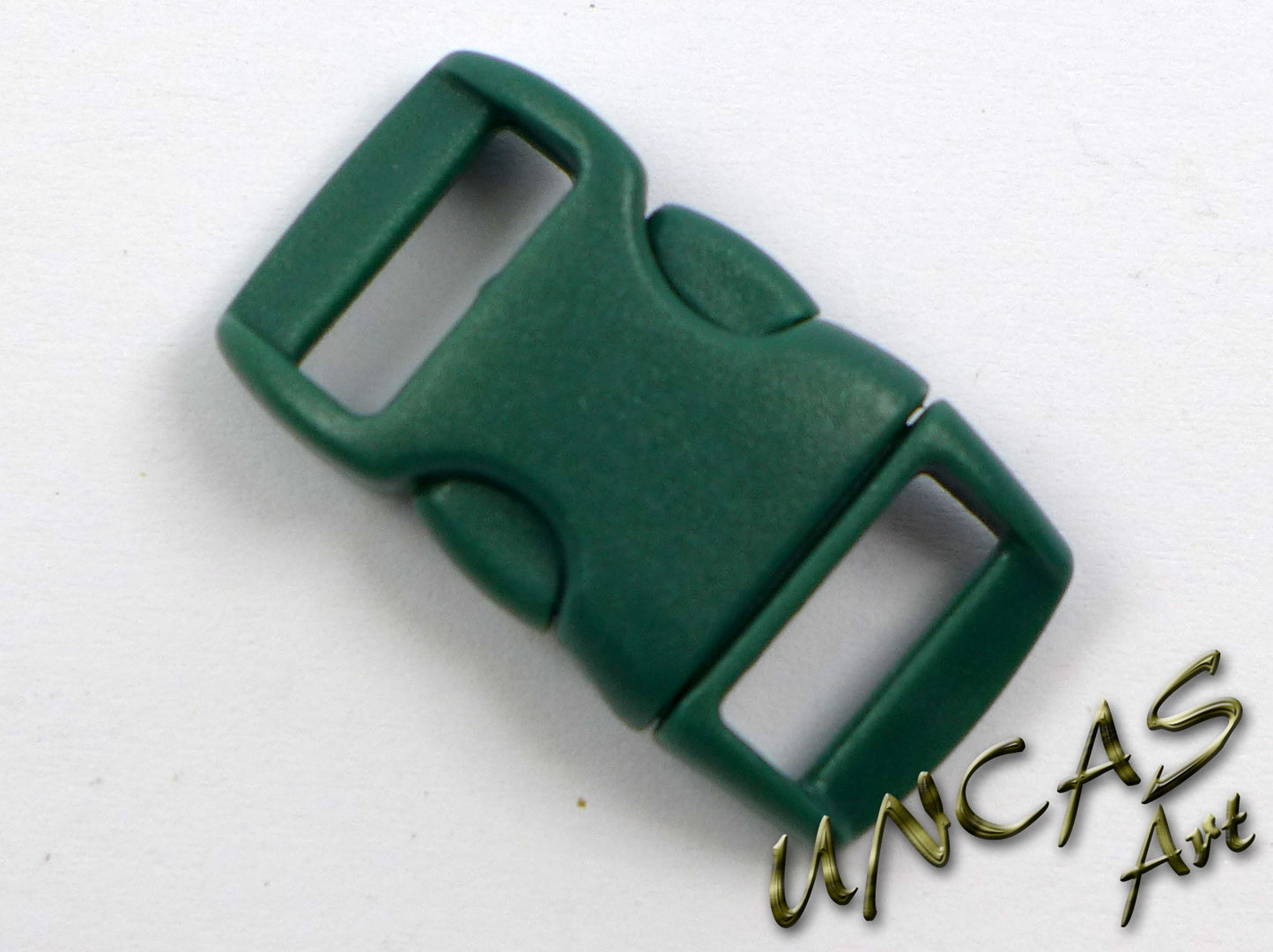 Paracord Steckschnalle Steckverschluss gebogen 10 mm - tannen grün