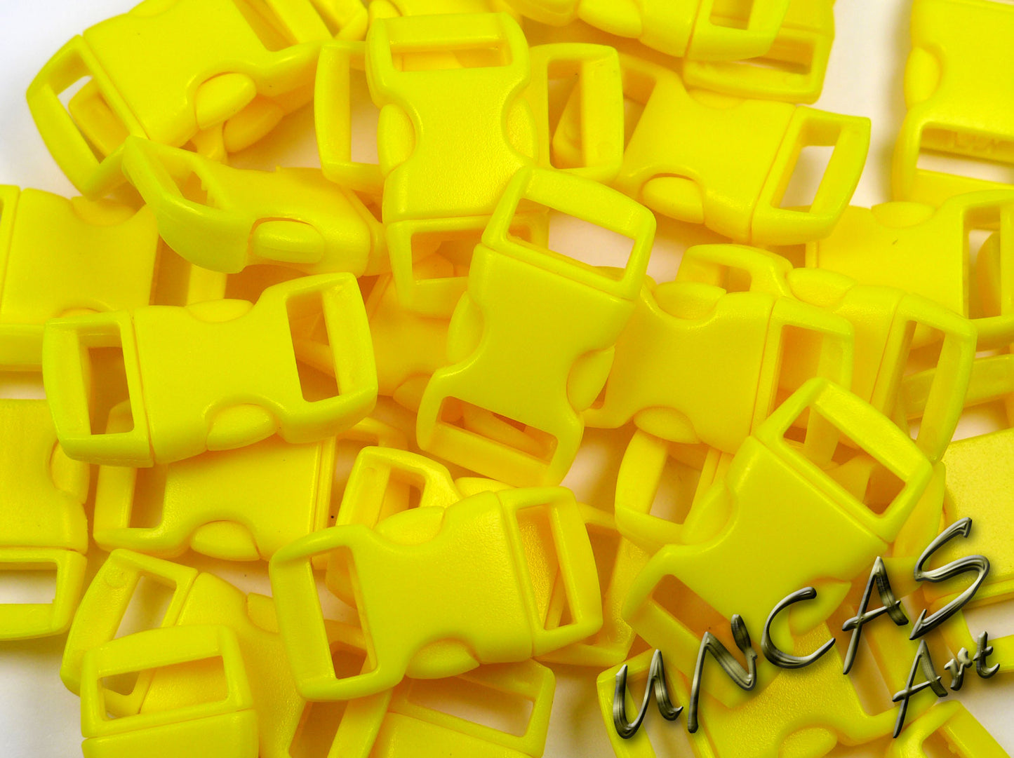 Paracord Steckschnalle Steckverschluss gebogen 10 mm - gelb