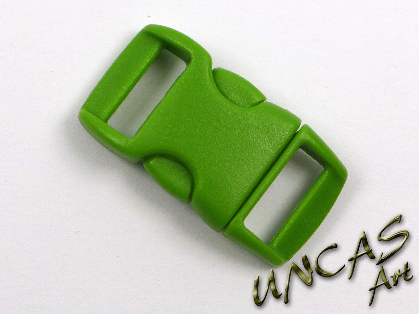Paracord Steckschnalle Steckverschluss gebogen 10 mm - grasgrün