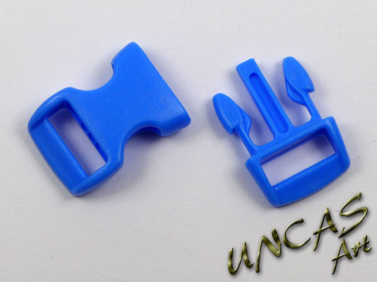 Paracord Steckschnalle Steckverschluss gebogen 10 mm - hell blau