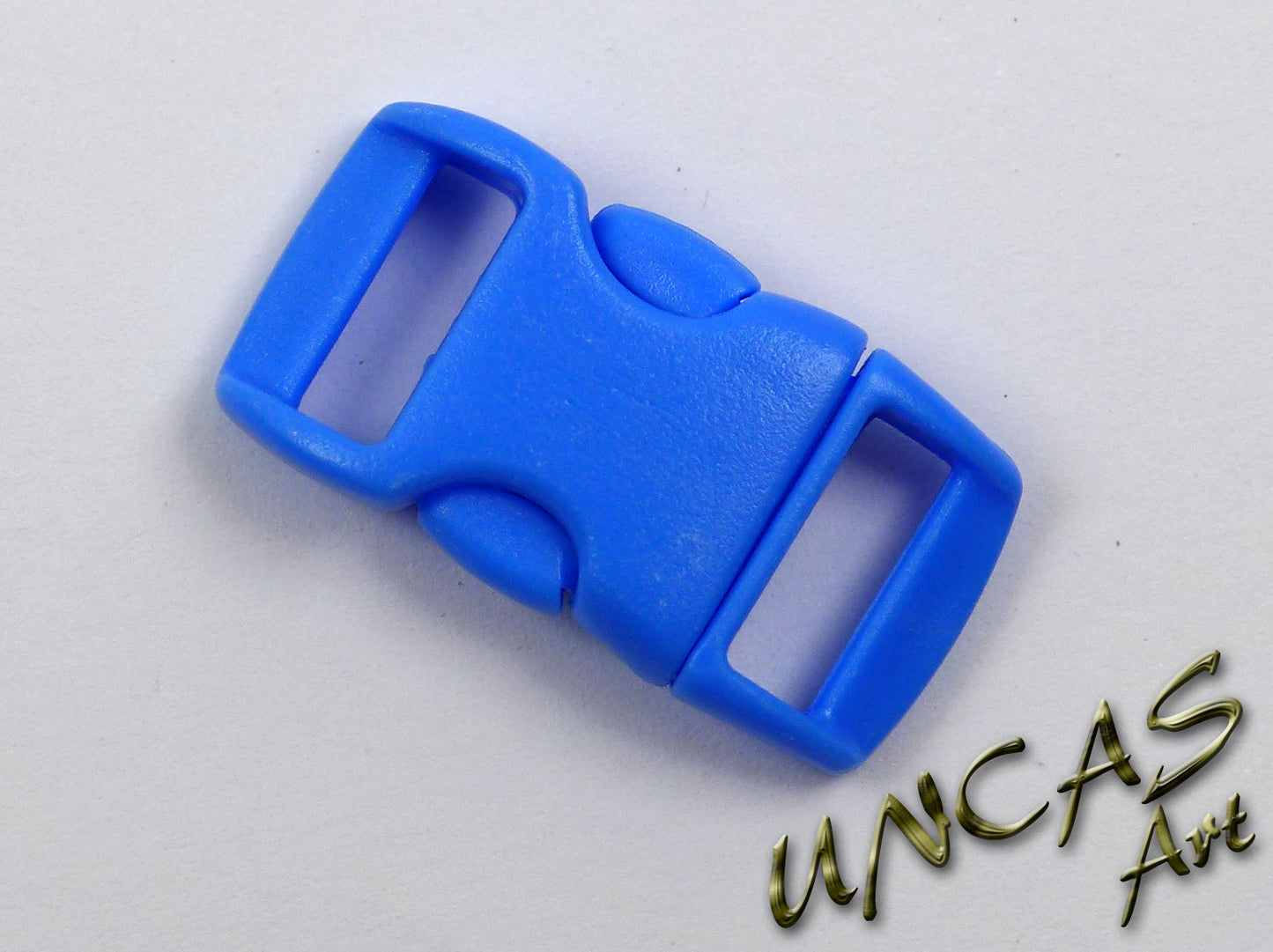 Paracord Steckschnalle Steckverschluss gebogen 10 mm - hell blau