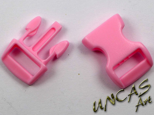 Paracord Steckschnalle Steckverschluss gebogen 10 mm - rosa