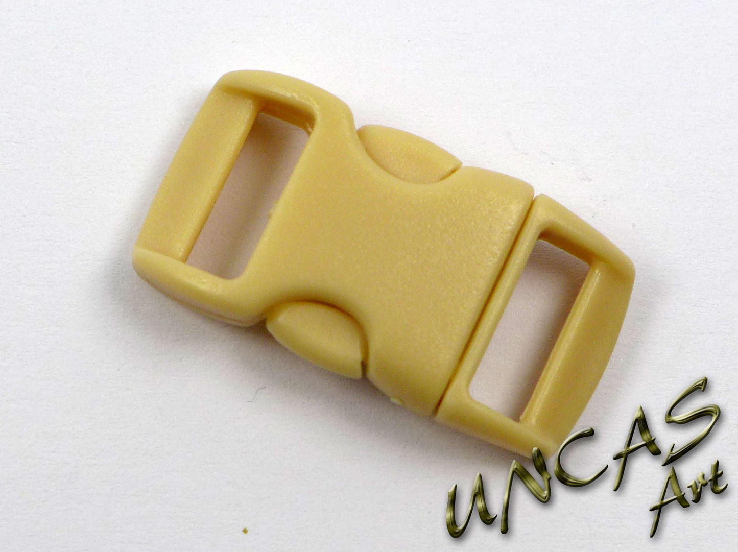 Paracord Steckschnalle Steckverschluss gebogen 10 mm - sand / beige