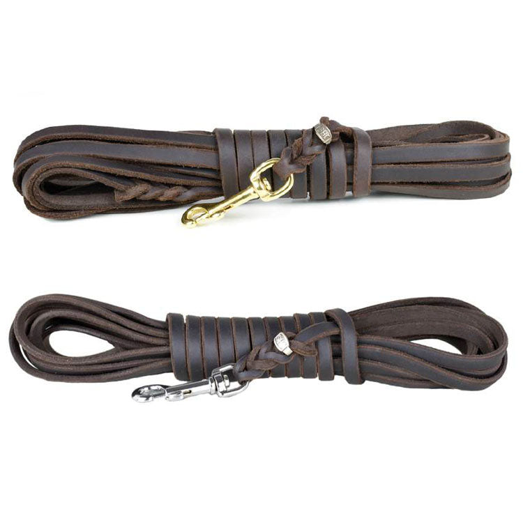 Fettleder Suchleine Mantrailing 7,5 m Leine geflochten mit Handschlaufe