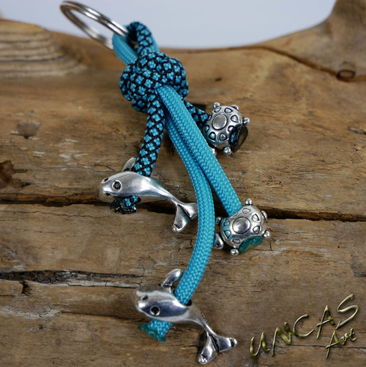 Paracord Zipper Glücksanhänger Wal Schildkröte Schlüsselanhänger