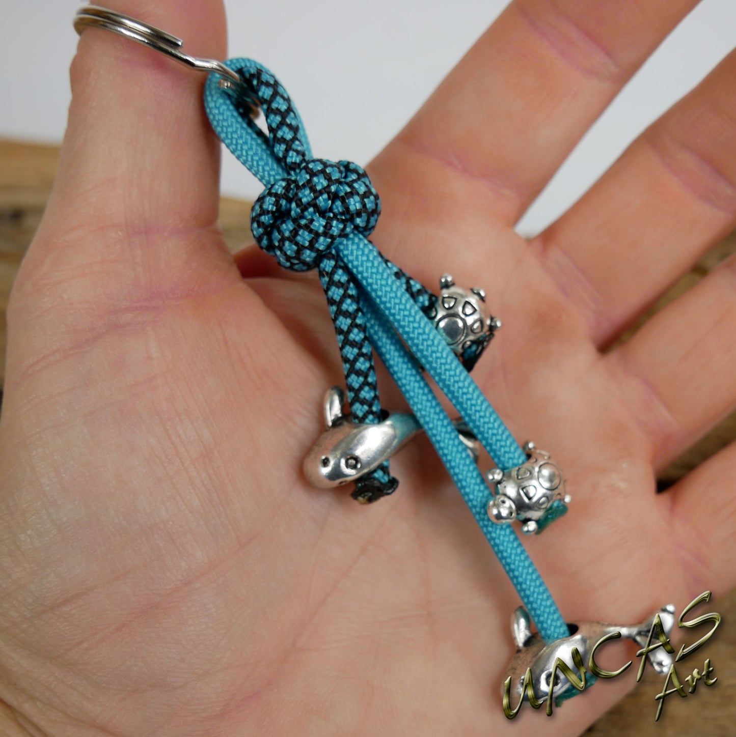 Paracord Zipper Glücksanhänger Wal Schildkröte Schlüsselanhänger