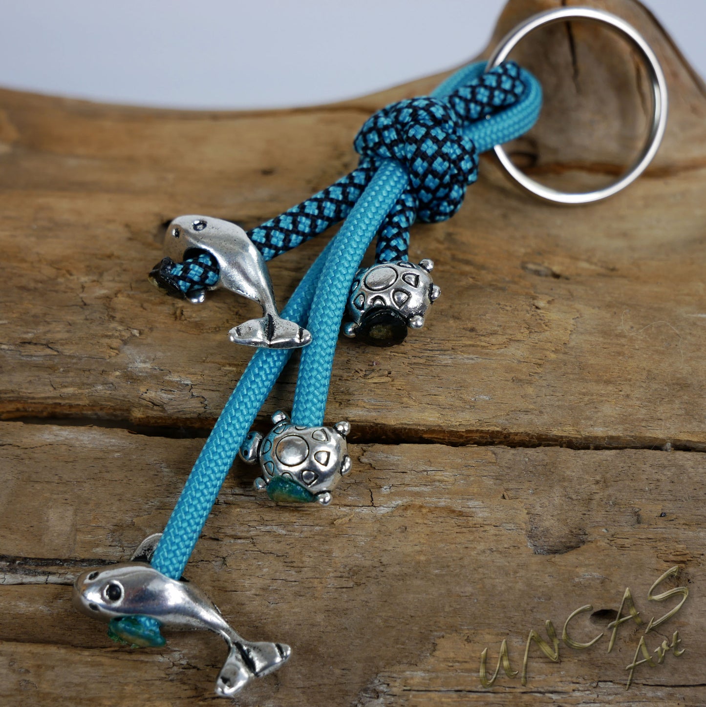 Paracord Zipper Glücksanhänger Wal Schildkröte Schlüsselanhänger
