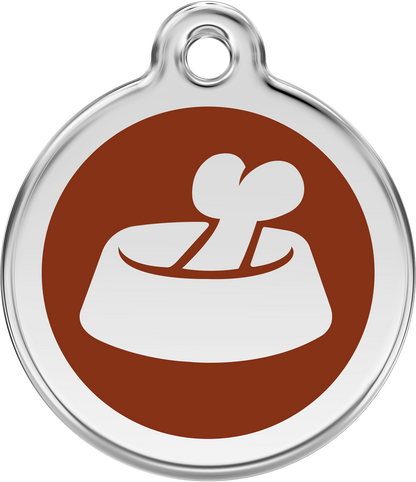 Hundeplakette Gravurplakette Knochen im Napf