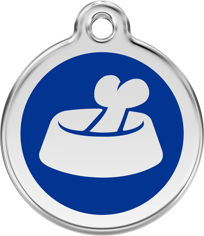 Hundeplakette Gravurplakette Knochen im Napf