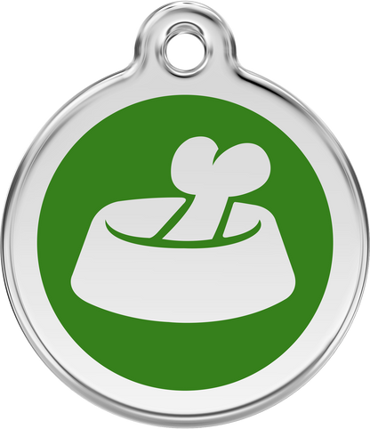 Hundeplakette Gravurplakette Knochen im Napf