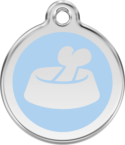 Hundeplakette Gravurplakette Knochen im Napf