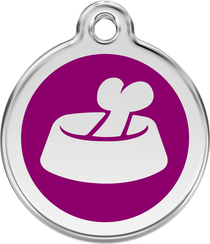 Hundeplakette Gravurplakette Knochen im Napf