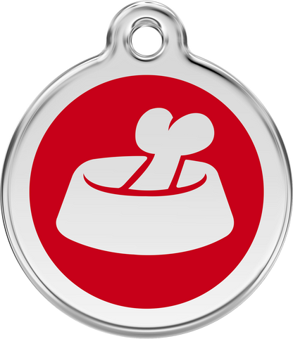 Hundeplakette Gravurplakette Knochen im Napf