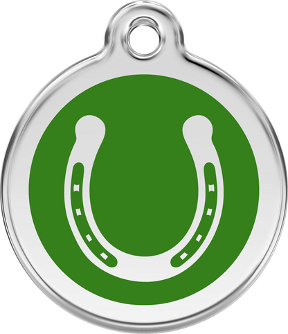 Hundeplakette Gravurplakette Glücksbringer Hufeisen