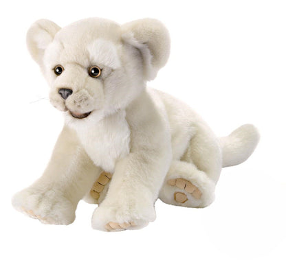 Plüsch Löwe weiß liegend Kuscheltier Löwenbaby Stofftier Raubkatze 42cm