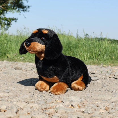 Plüsch Dackel Kurzhaardackel 30cm Hund sitzend Eco-Friendly Stofftier Kuscheltier