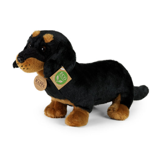 Plüsch Dackel Kurzhaardackel 30cm Hund sitzend Eco-Friendly Stofftier Kuscheltier