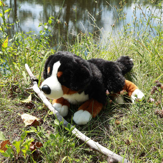 Berner Sennenhund 44cm liegend Kuscheltier Hund Plüschtier