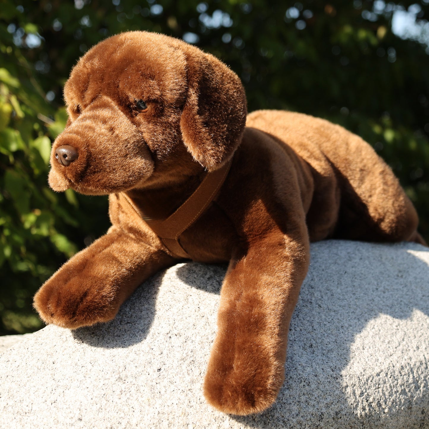 Labrador Retriever braun 61 cm liegend Kuscheltier Hund Plüschtier