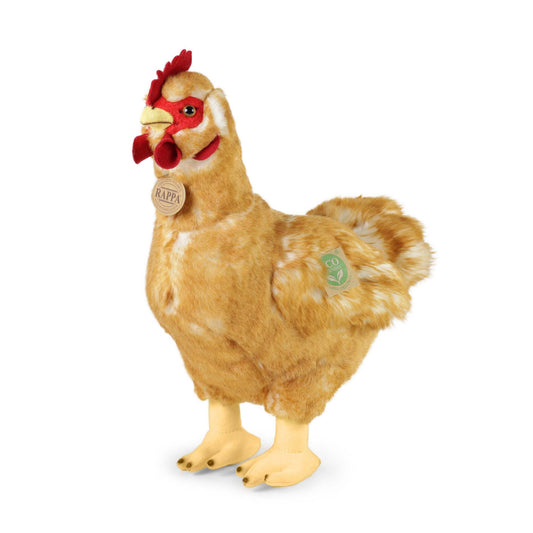 Huhn Henne braun mit Ei stehend 34 cm Kuscheltier Vogel Plüschtier
