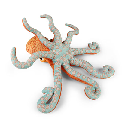 Octopus Tintenfisch orande Kuscheltier Plüschtier 36 cm
